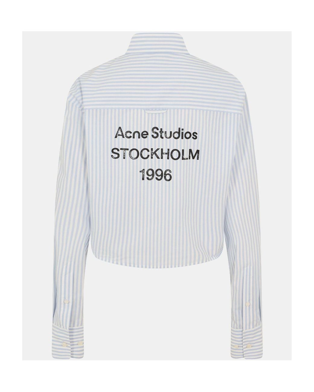 Acne White Simple Striped Shirt