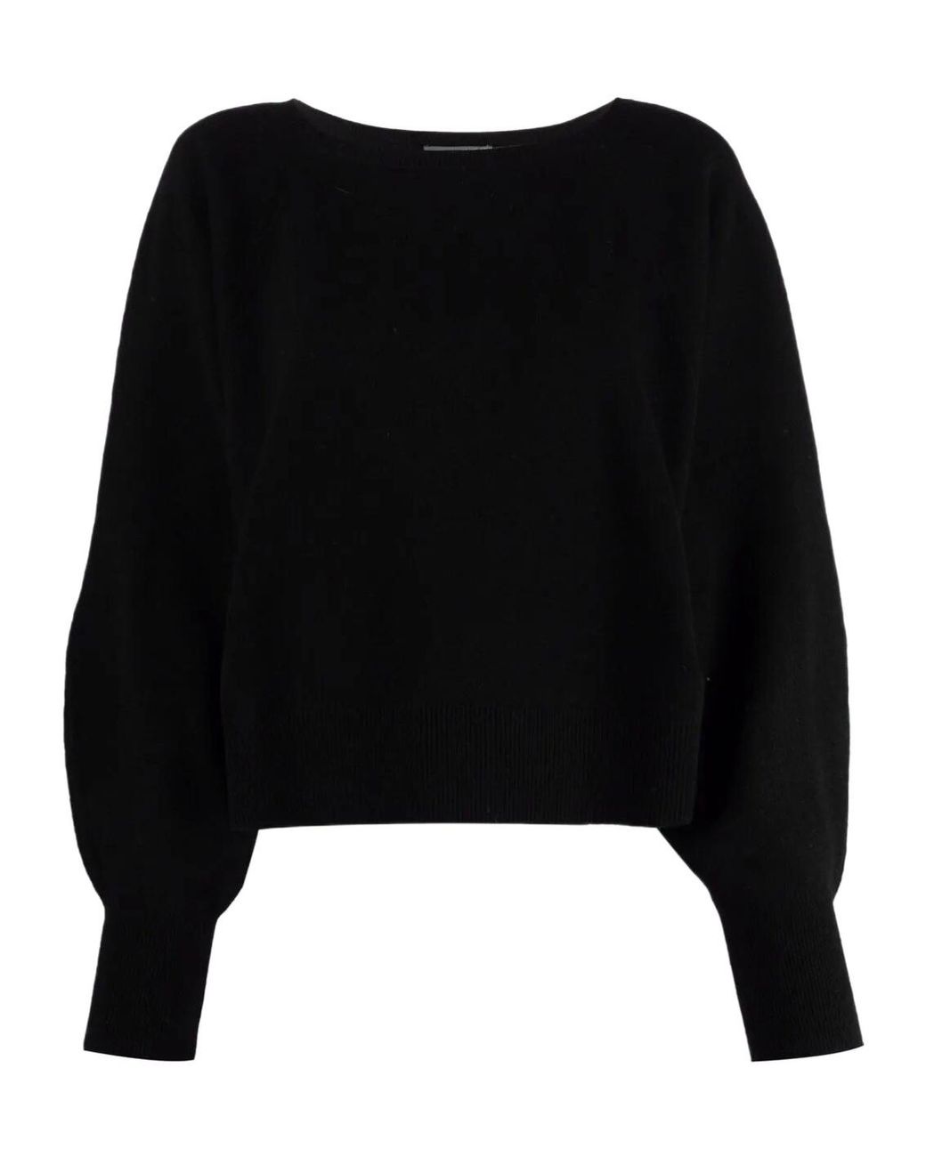 Alberta Ferretti Black Long-Sleeved Knitted Pullover
