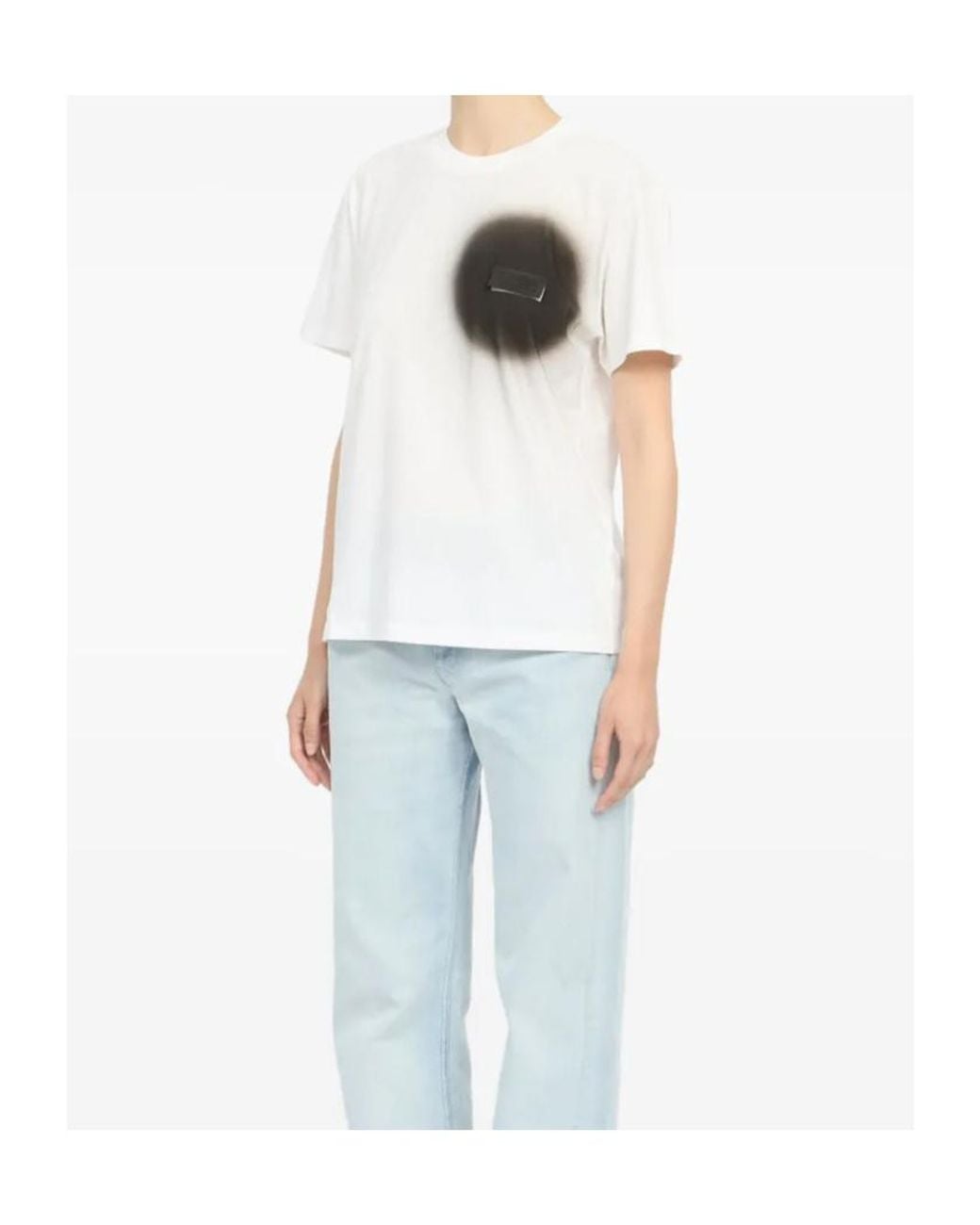 MM6 by Maison Margiela White Spray Paint T-Shirt