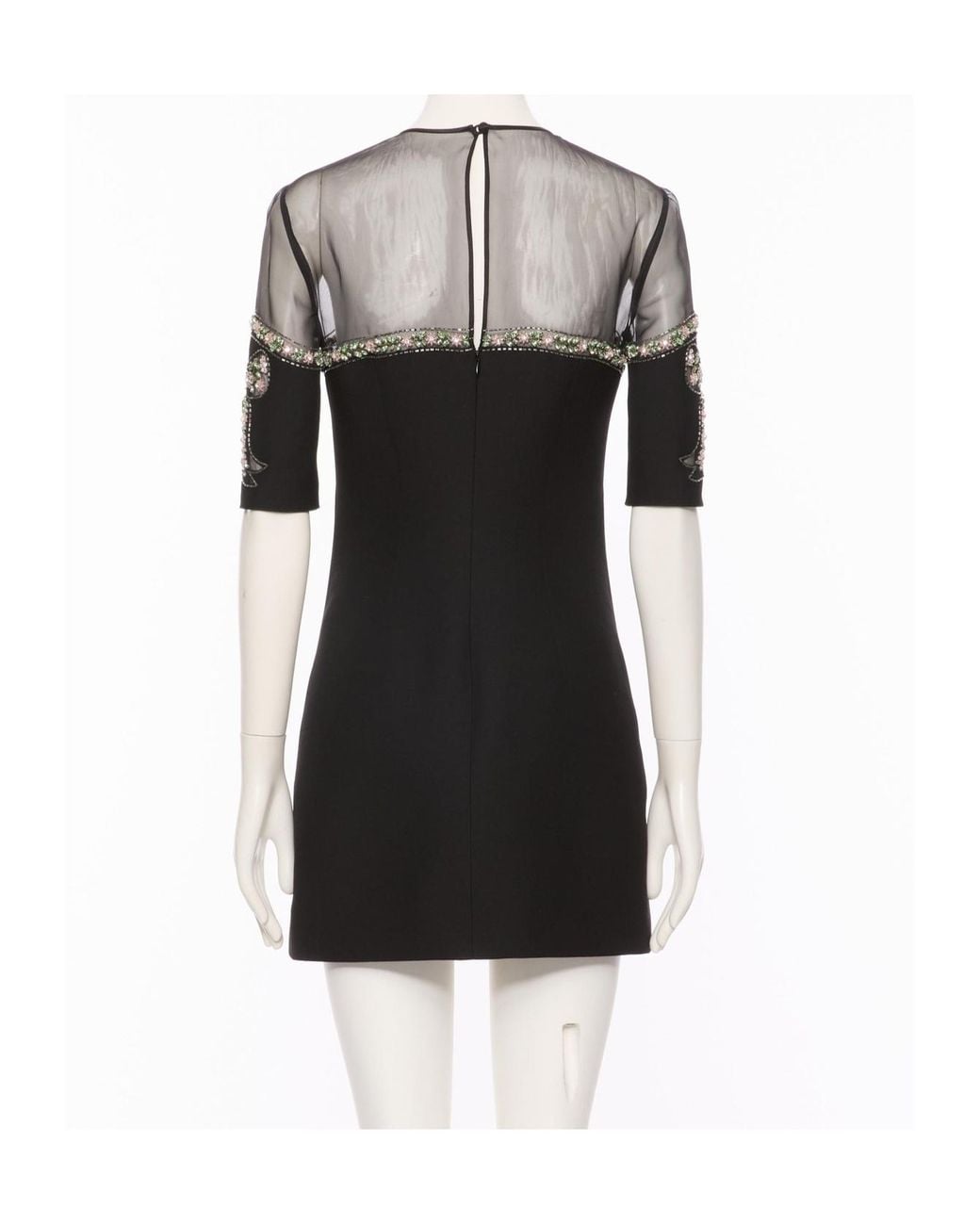 Valentino Black Short-Sleeved Dress