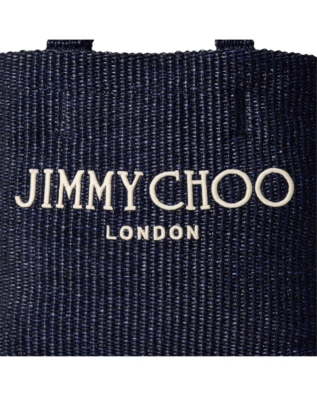 Jimmy Choo Blue Simple Straw Bag