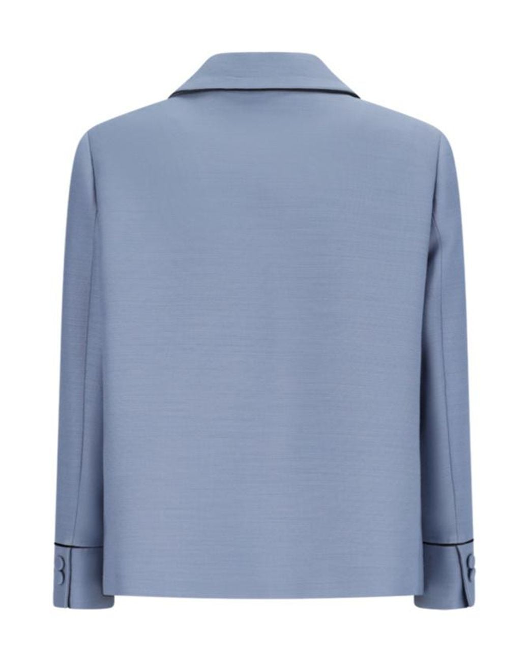 Fendi Blue Piped Blouson Jacket