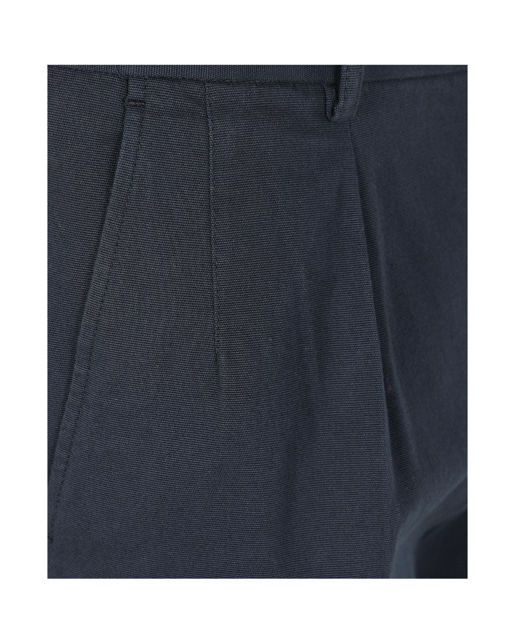 Incotex Blue Cotton Straight-Leg Trousers for men