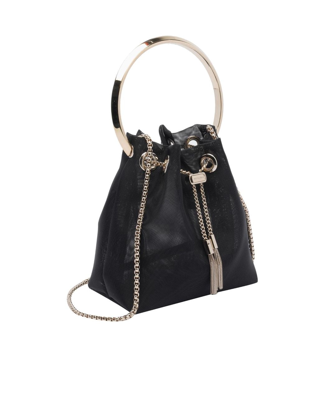 Jimmy Choo Black Bon Bon Bucket Bag