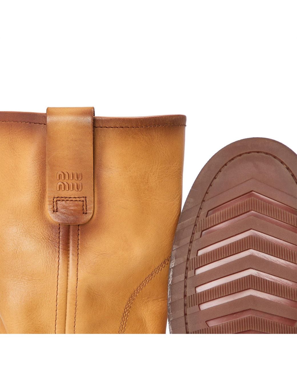 Miu Miu Brown Western Cowboy Boots