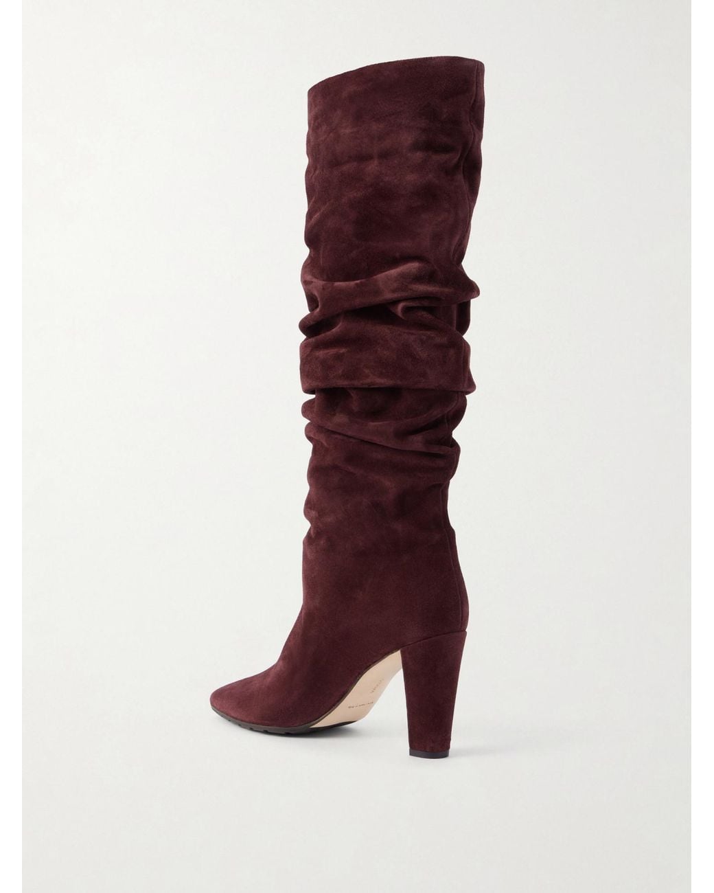 Manolo Blahnik Red Minimalist Leather Ankle Boots