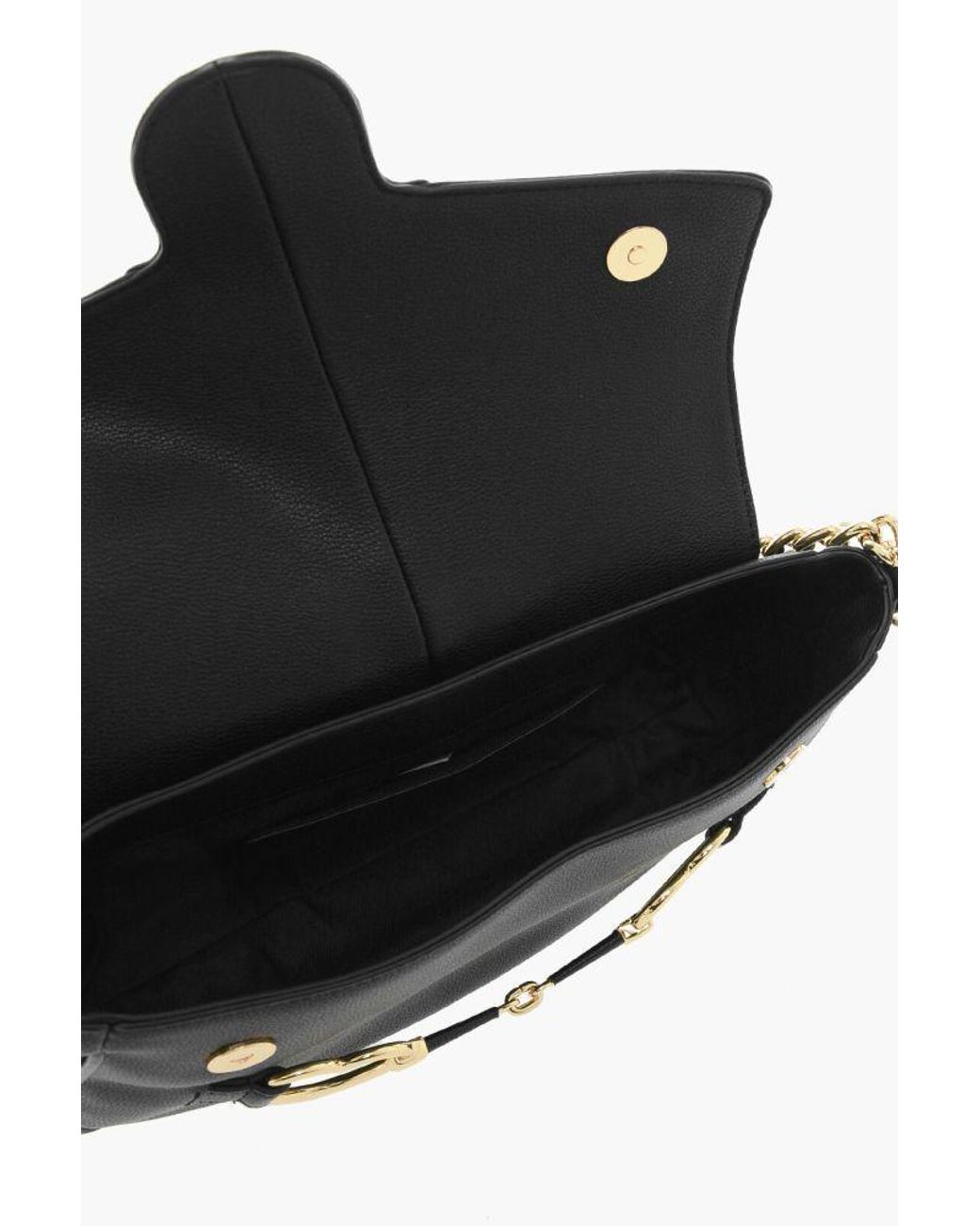 Moschino Black Logo-Plaque Shoulder Bag
