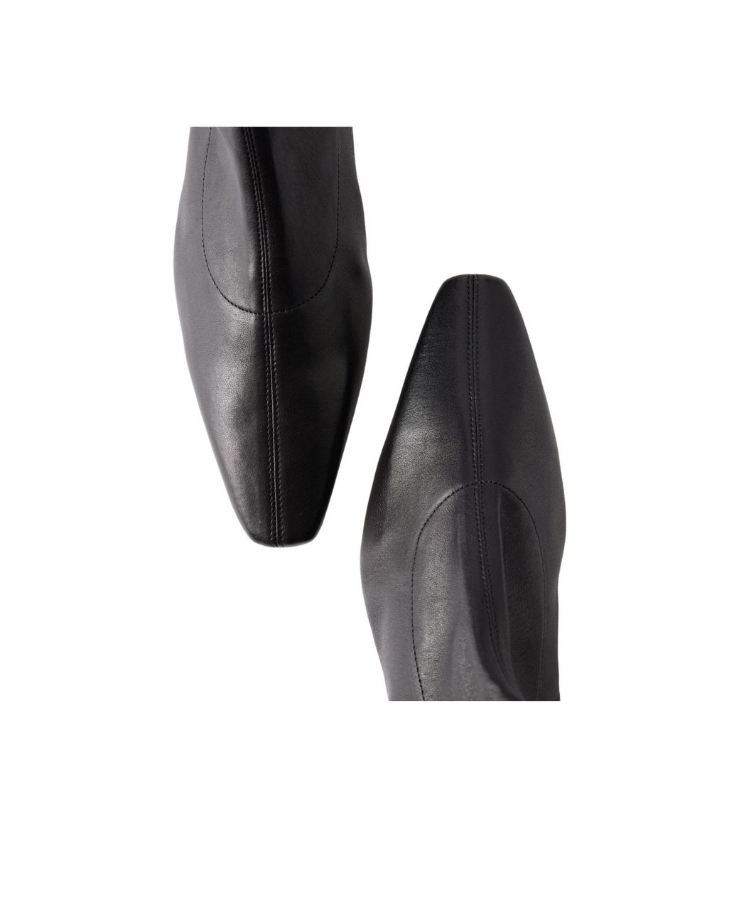 Staud Black Square-Toe Ankle Boots