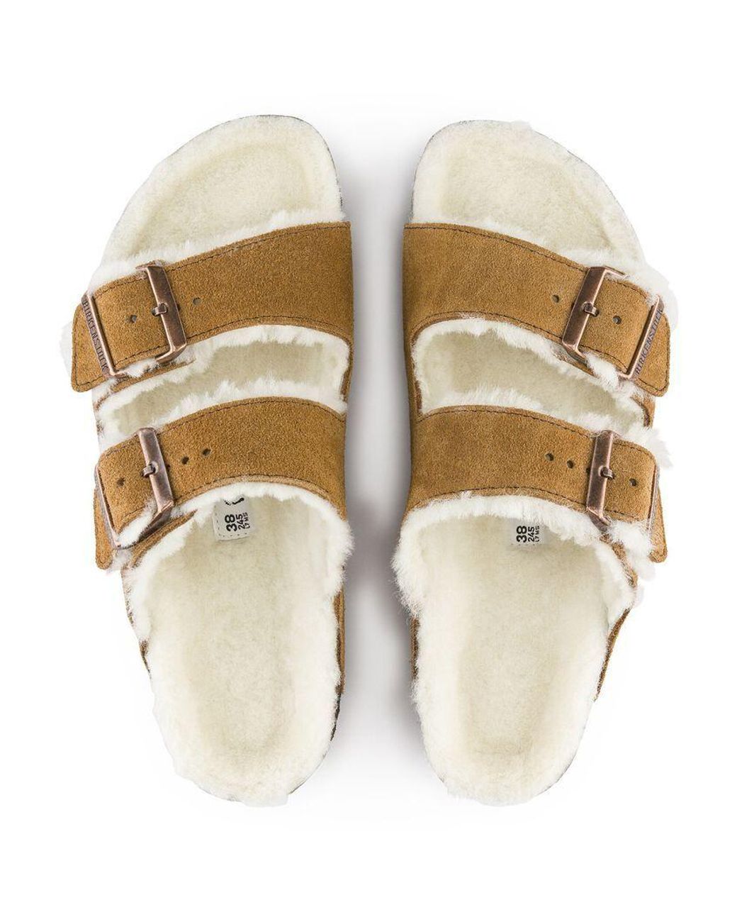 Birkenstock Brown Arizona Open-Toe Slides for men