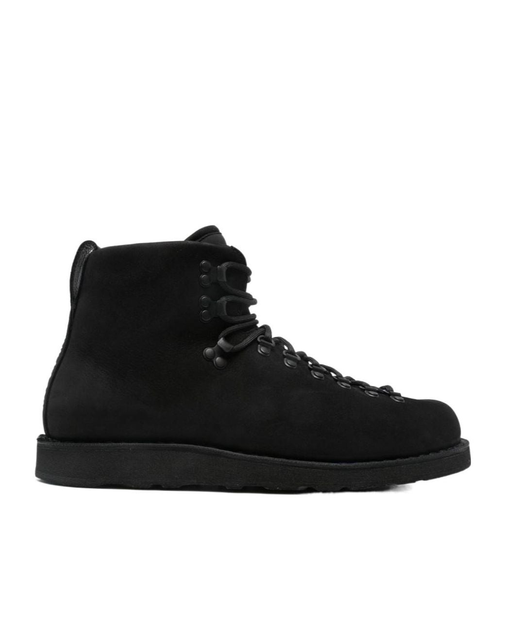 Stone Island Black Leather Ankle Boots for men