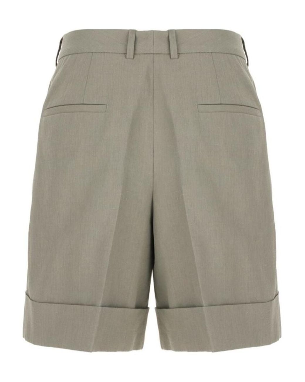 Jil Sander Gray Linen Shorts