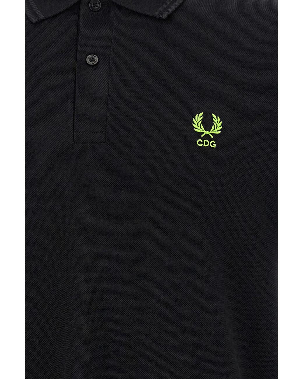 Comme des Garçons Black Comme Des Garçons Shirt X Fred Perry Logo Embroidered Polo Shirt for men