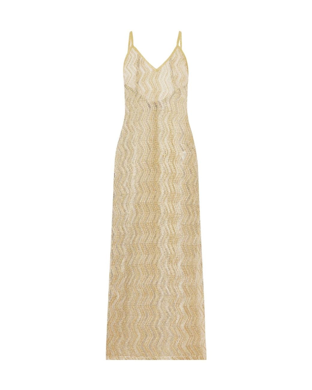 Missoni Natural Metallic Crochet-Knit Coverup