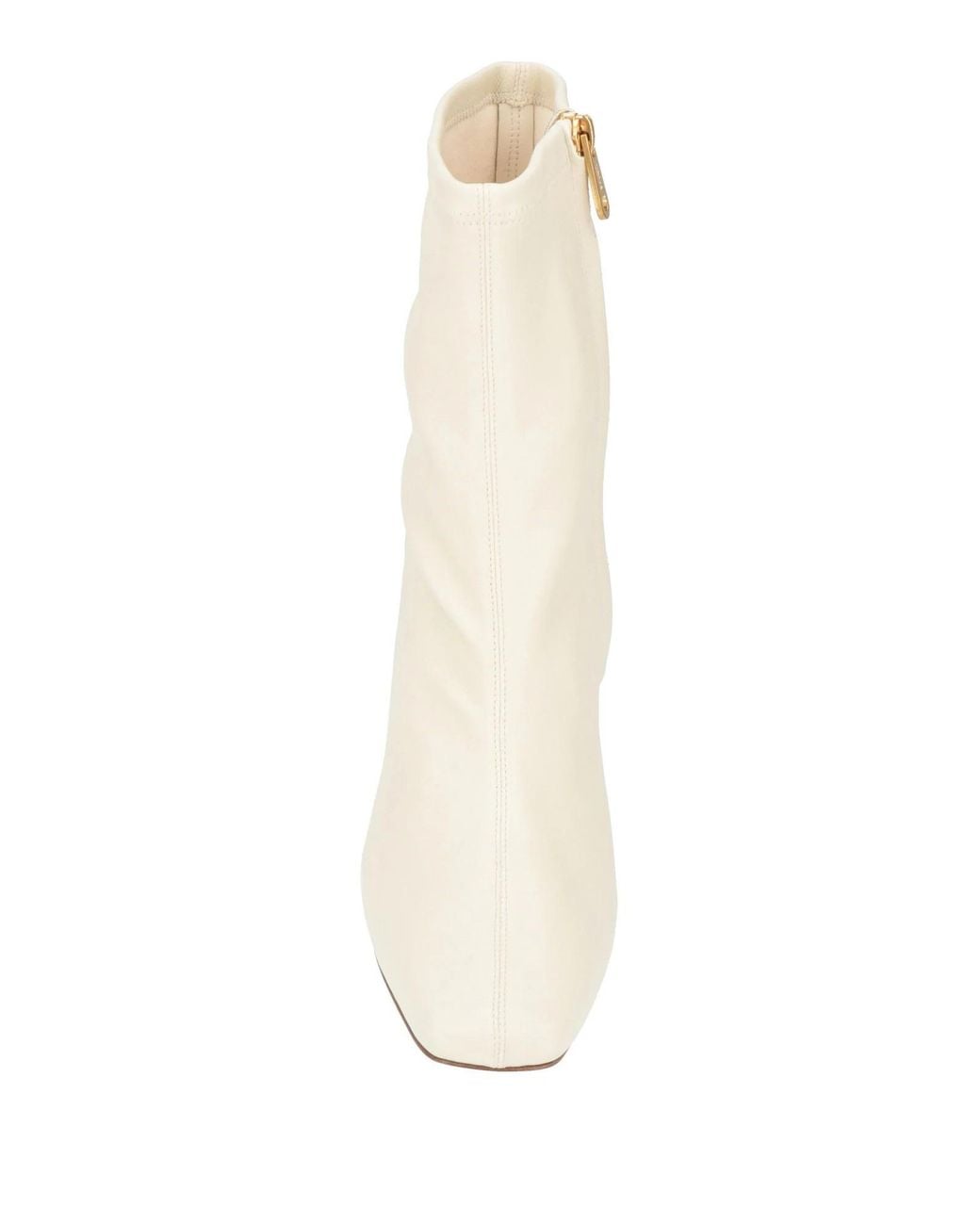 Chloé White Minimalist Leather Ankle Boots