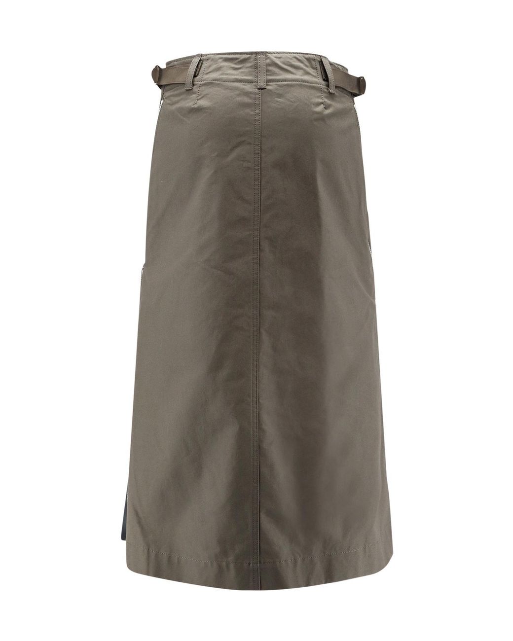 Sacai Multicolor Pleated-Panel Zip-Detail Mid Skirt