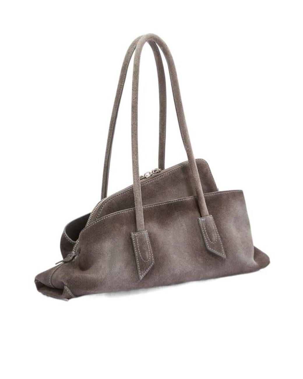 The Attico Brown The La Passeggiata Small Top Handle Tote Bag