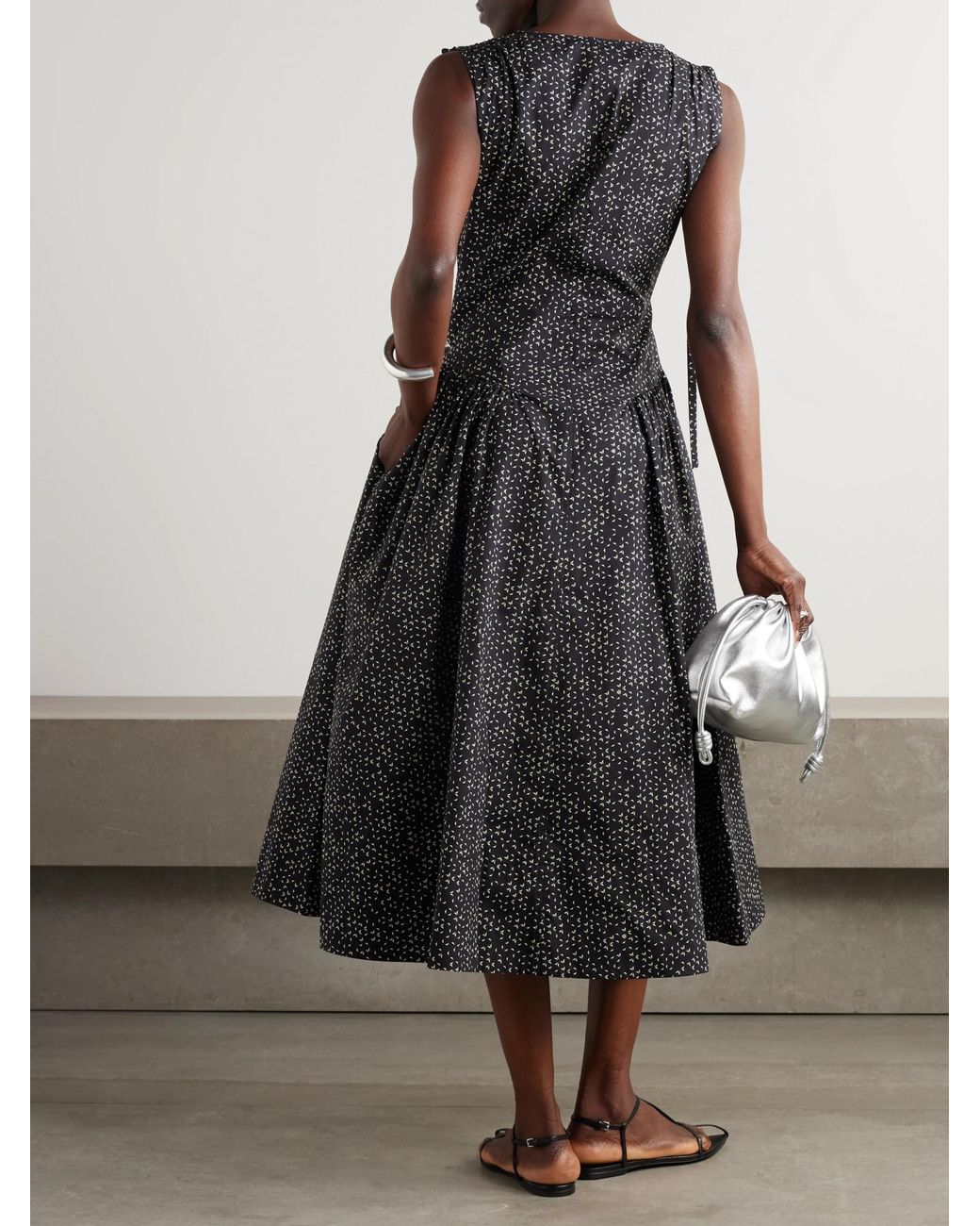 Proenza Schouler Black Cotton-Poplin Midi Dress