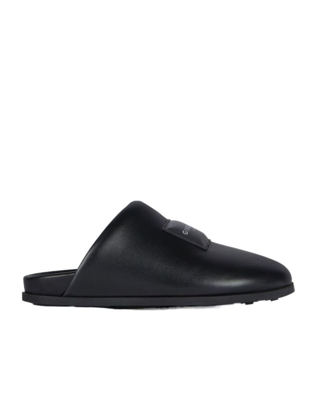Givenchy Black Logo Label Flat Mules