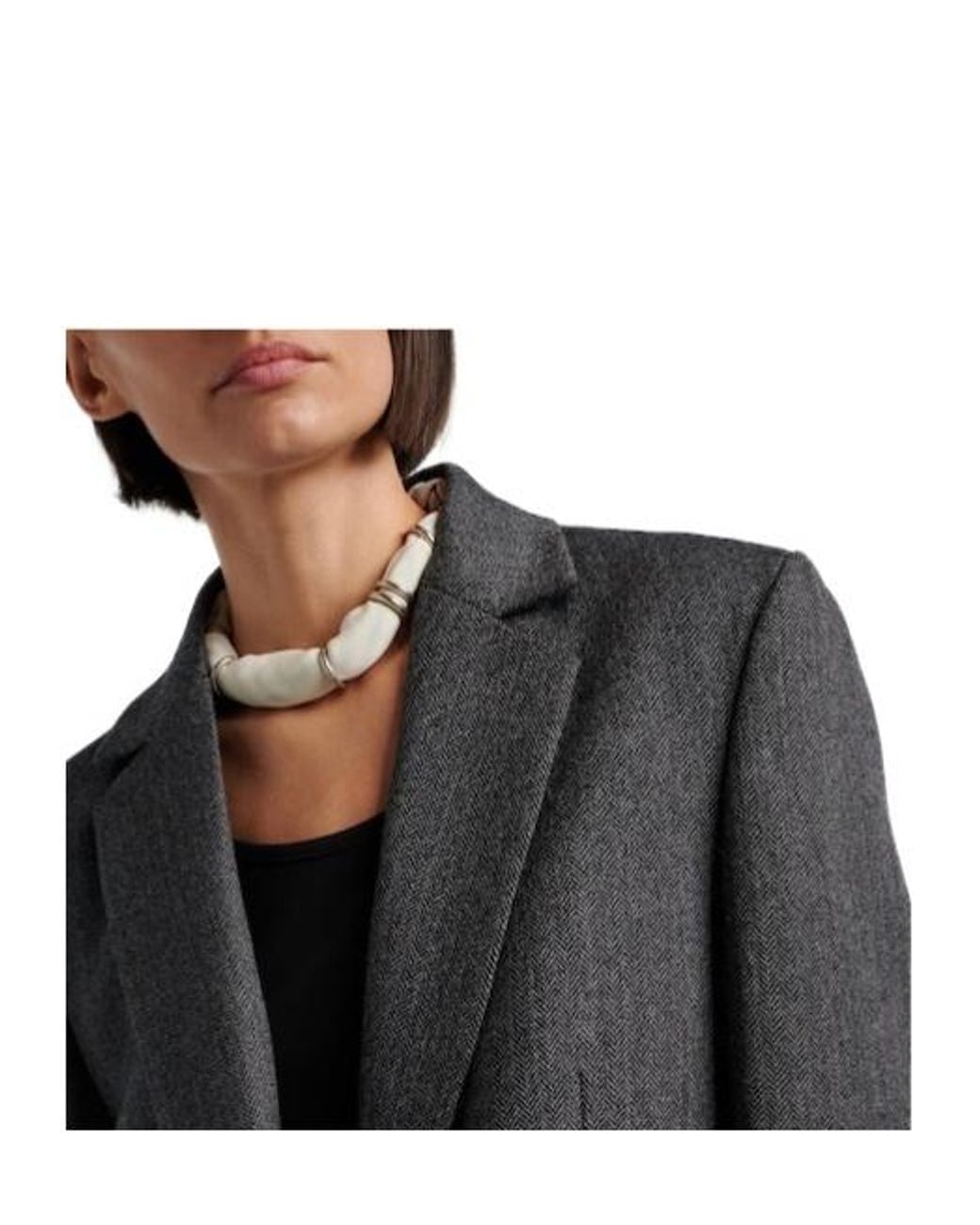 Totême Black Solid Color Wool Blazer