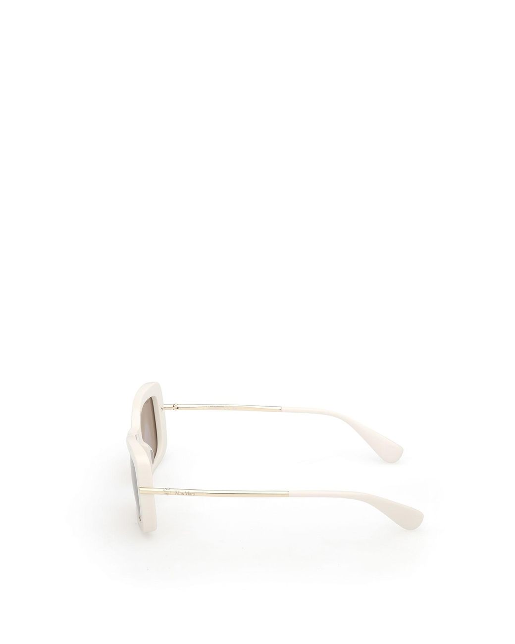 Max Mara White Rectangular Frame Sunglasses