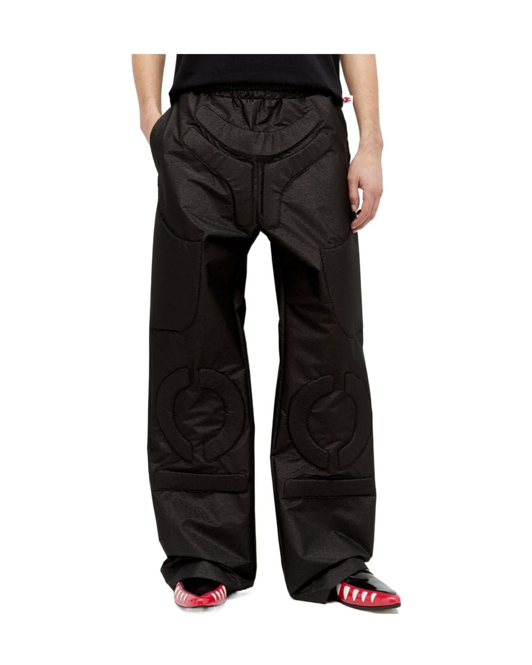 Walter Van Beirendonck Black Elastic Waistband Casual Pants for men