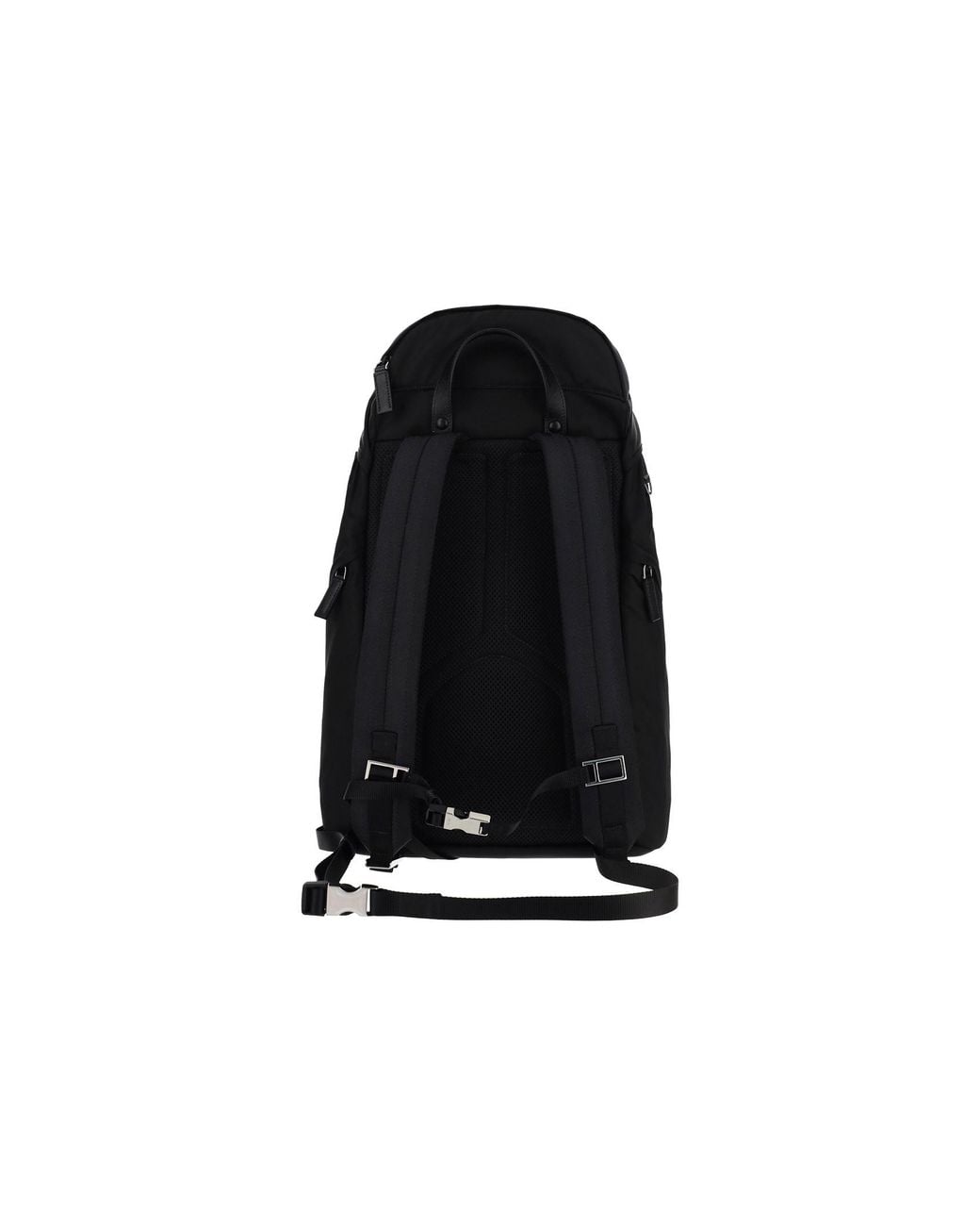 Prada Black Pocket Detail Buckled Backpack for men