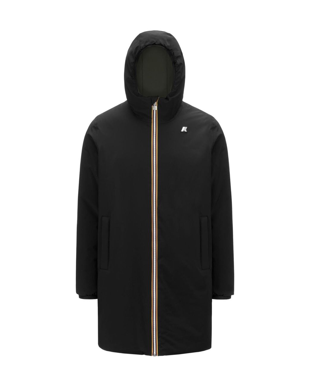 K-Way Black Logo Parka for men