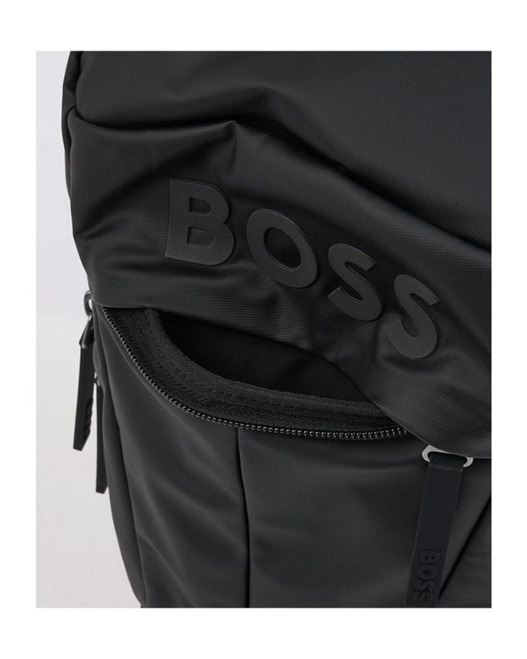 Boss Black Logo-Appliqué Single-Strap Backpack for men