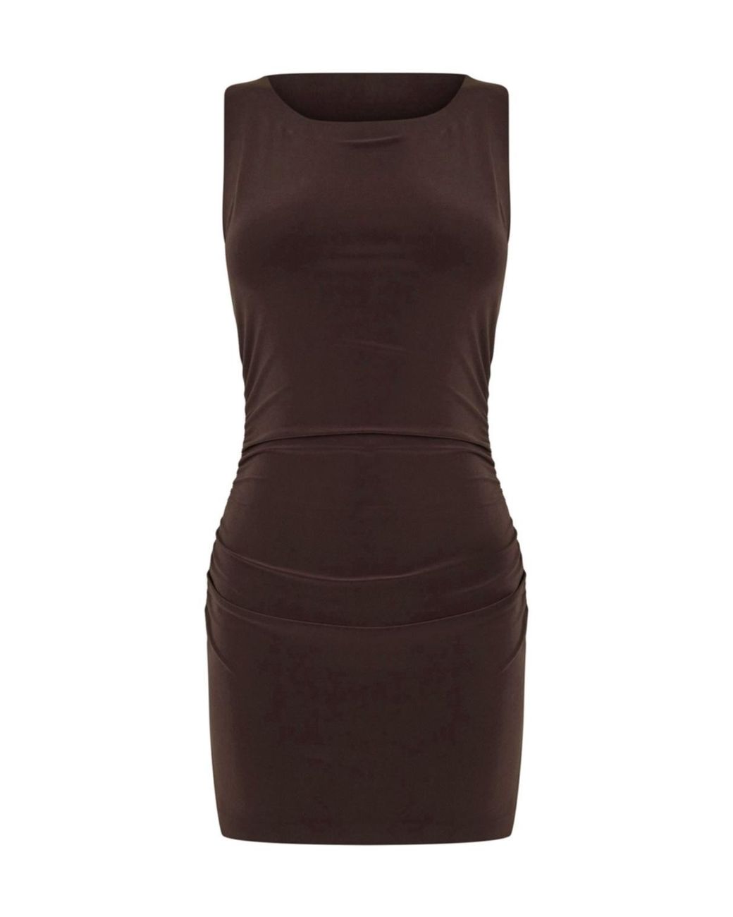 Norma Kamali Brown Pickleball Mini Dress