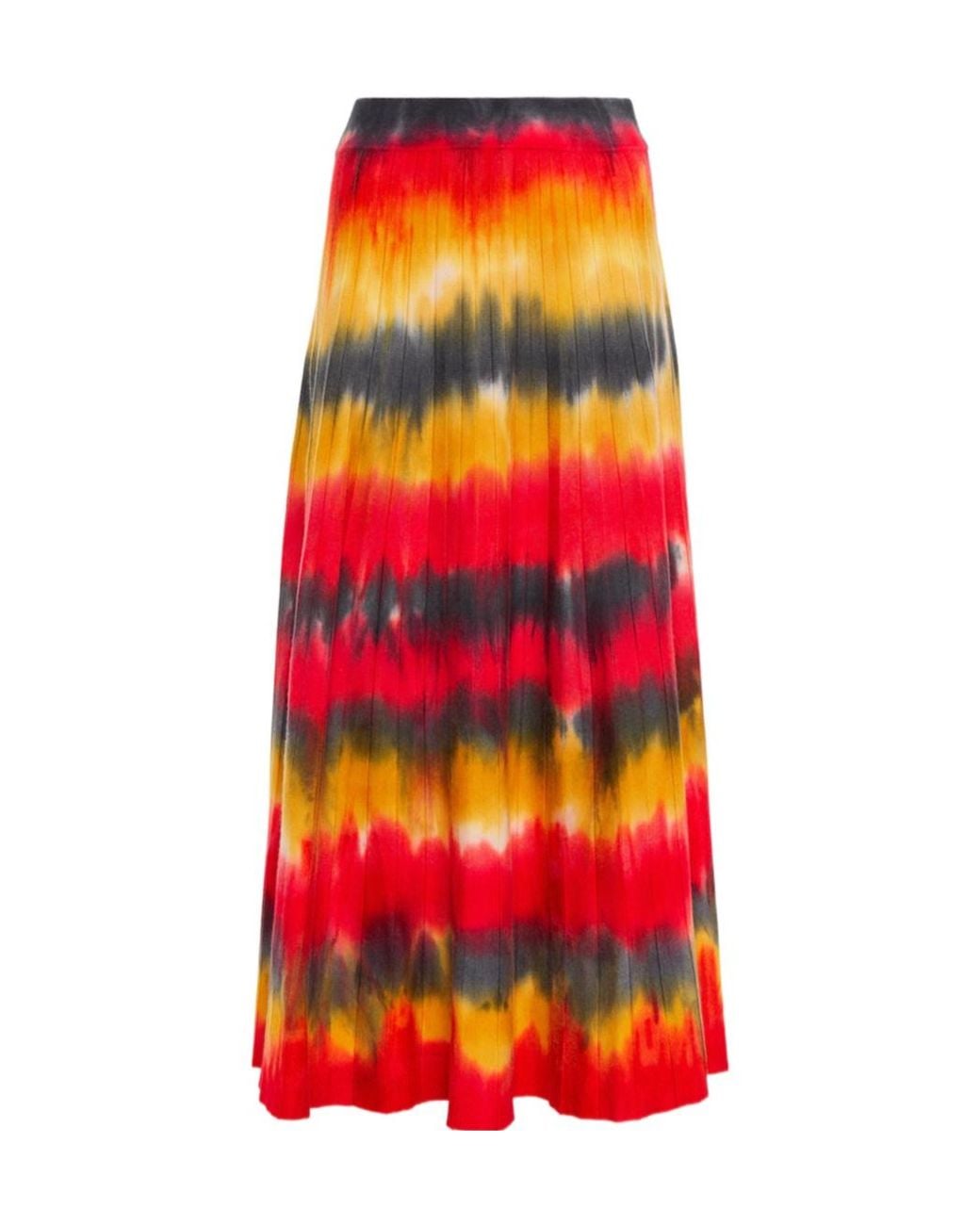 Gabriela Hearst Red Ella's Tie-Dye Cashmere And Silk Maxi Skirt
