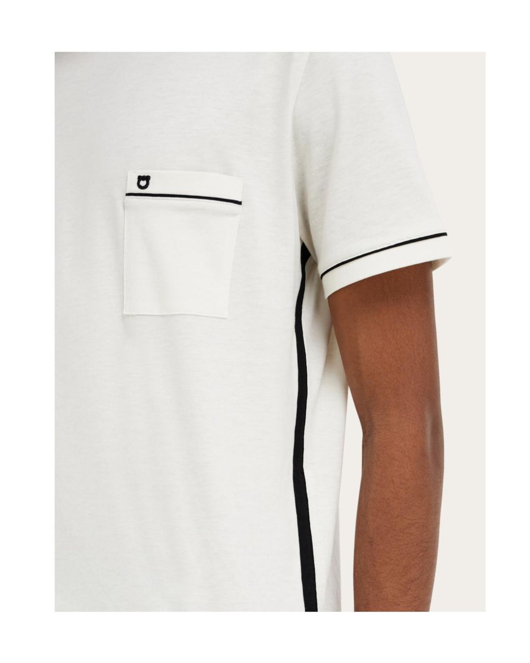 Ferragamo White Ferragamo Short Sleeve Crewneck T-Shirt for men
