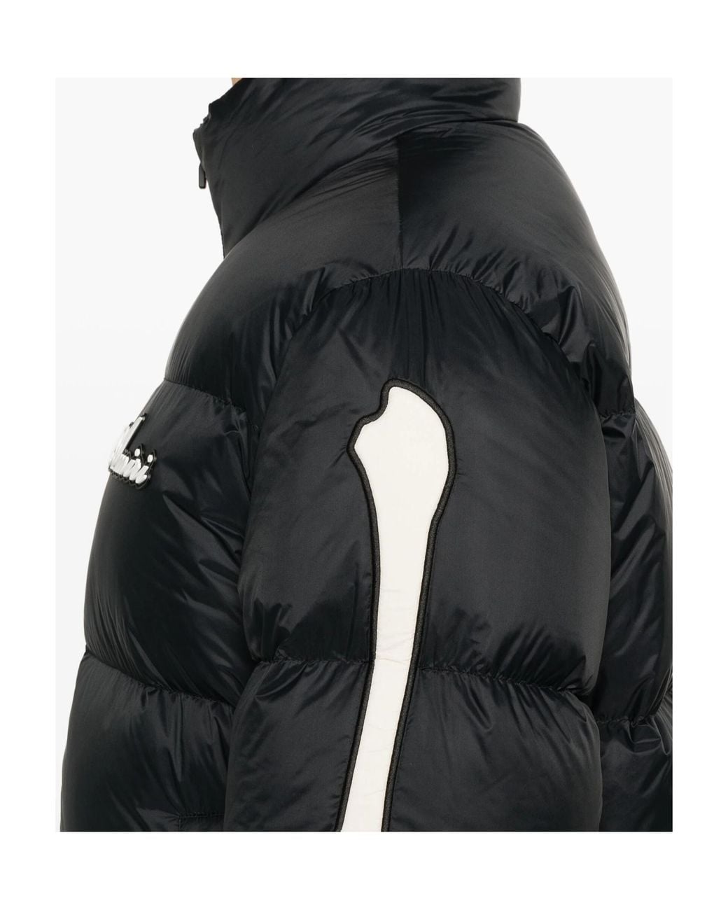 Amiri Black Bones Logo Patch Padded Jacket for men