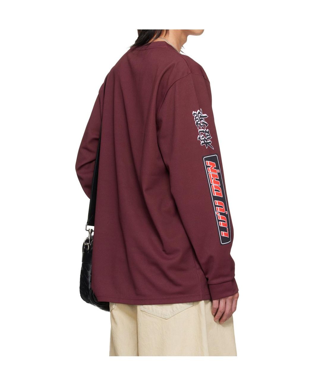 Lu'u Dan Red Oversized Long-Sleeved T-Shirt for men