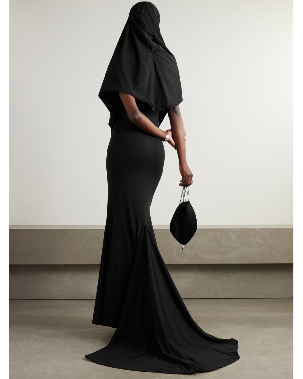 Magda Butrym Black Hooded Dress