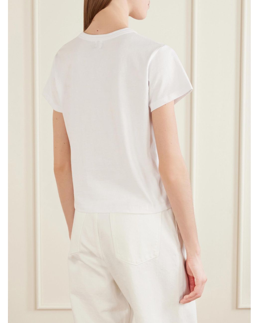 Leset White Cotton-Jersey T-Shirt