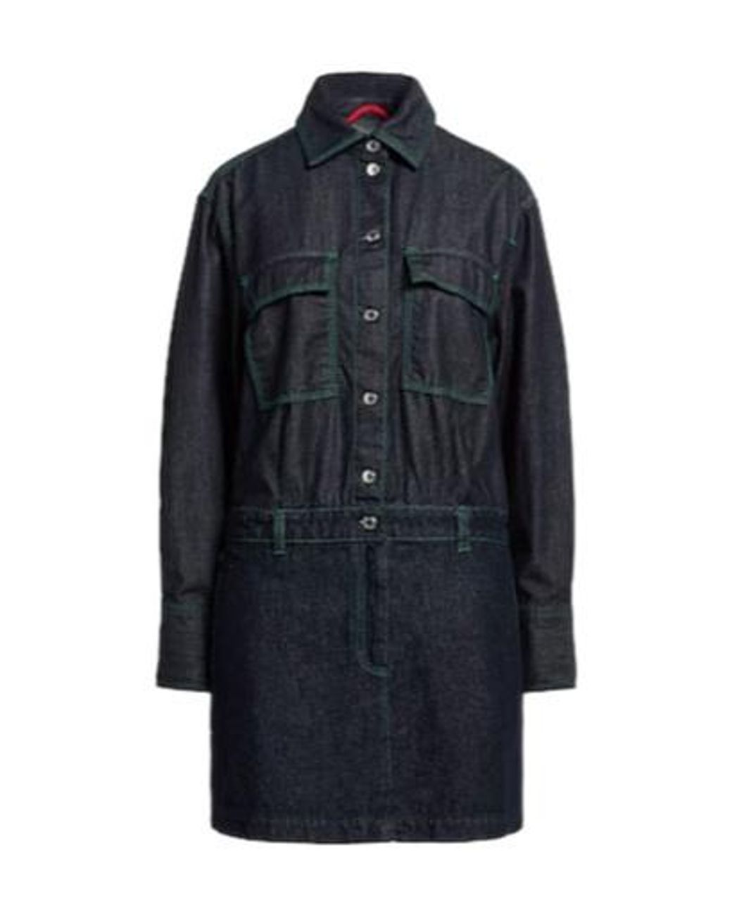 MAX&Co. Blue Dark Denim Shirt Dress