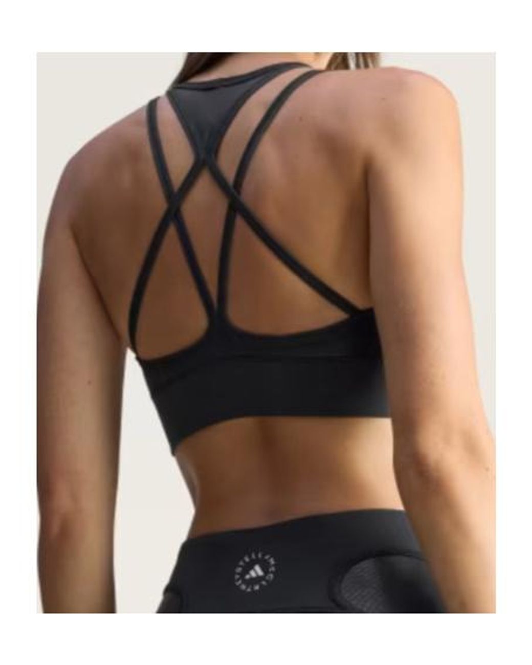 Adidas By Stella McCartney Black Training Micro Dot Crop Top