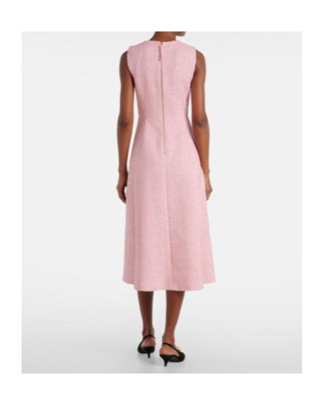 Carolina Herrera Pink Bow-Detail Midi Dress