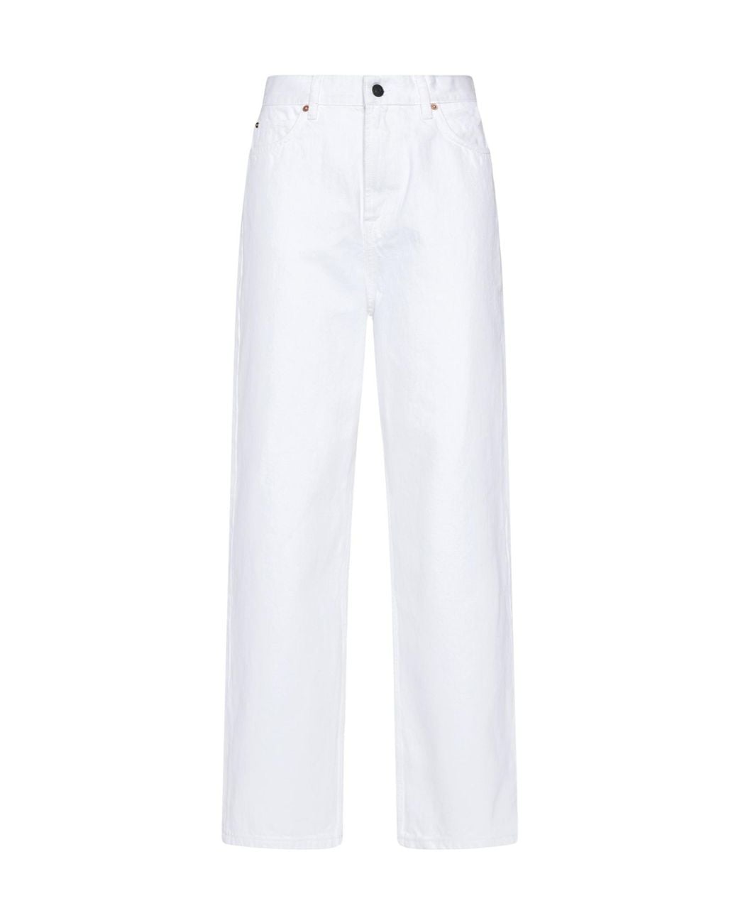 Wardrobe NYC White Low-Rise Straight-Leg Jeans