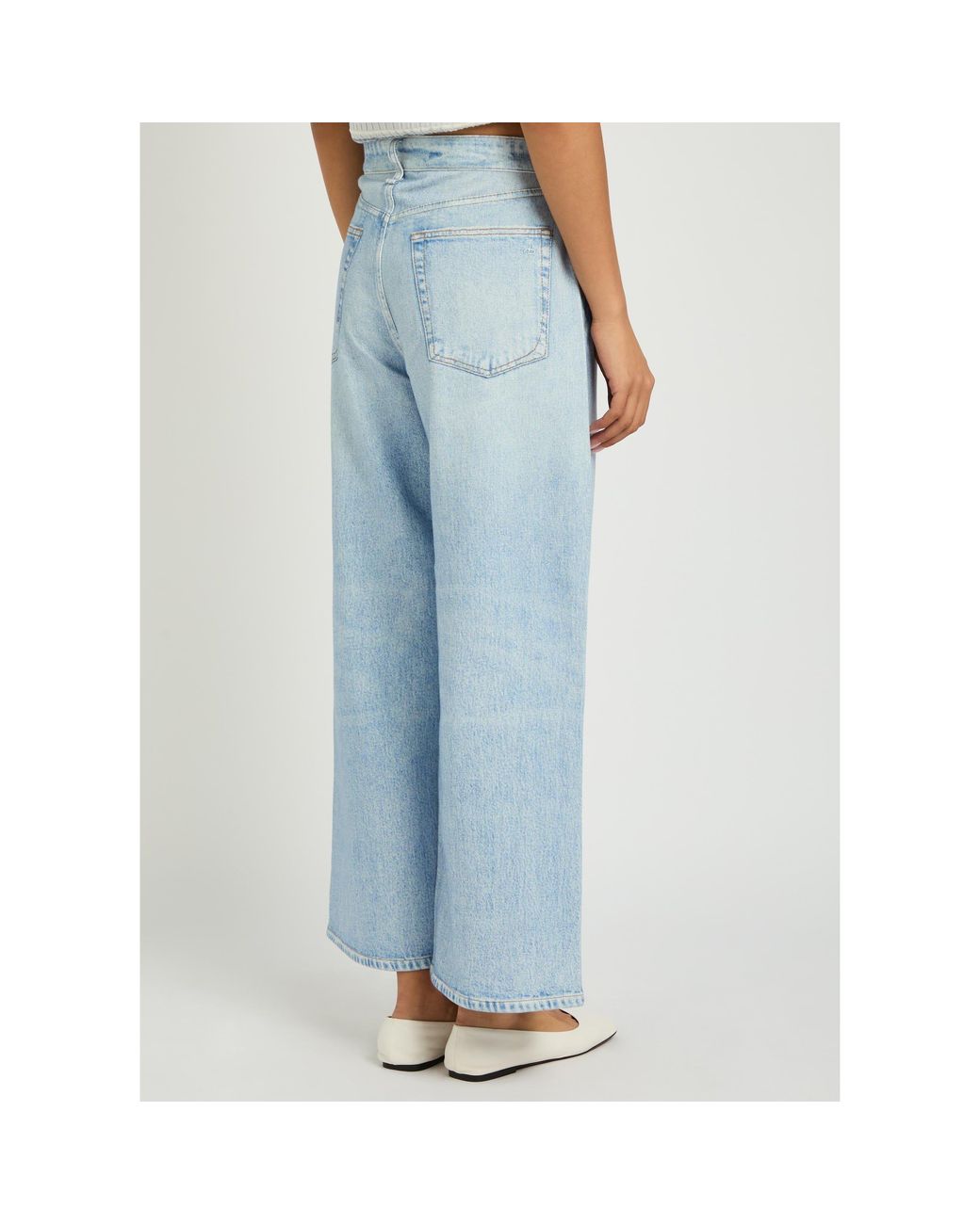 Rag & Bone Blue Loose Denim Printed Cotton Pants