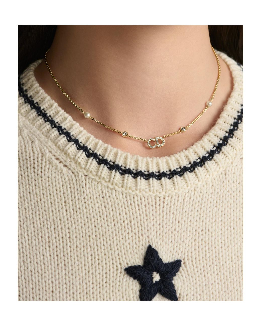 Dior Metallic Clair D Lune Necklace