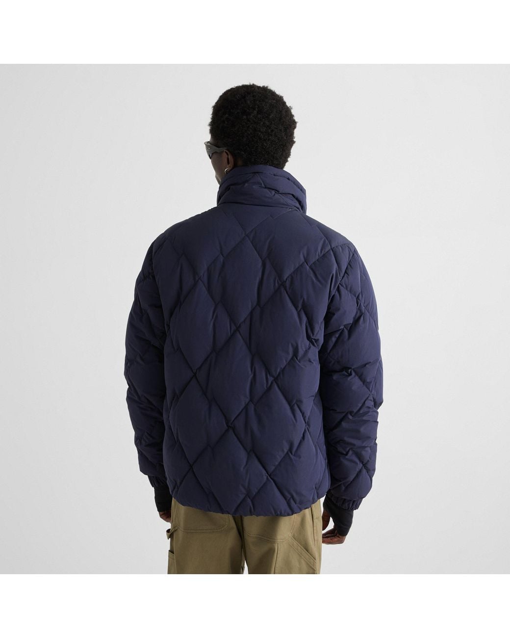 Moncler Blue Diamond Quilted Puffer Jacket for men