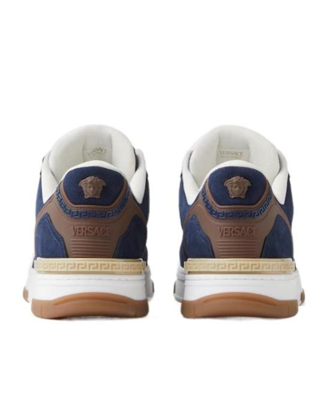 Versace Blue Biggie Basket Low Top Sneakers for men