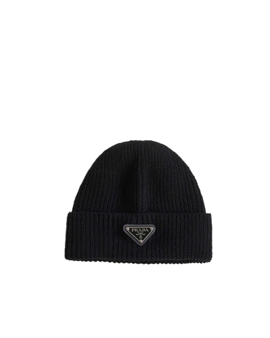 Prada Black Wool And Cashmere Beanie for men