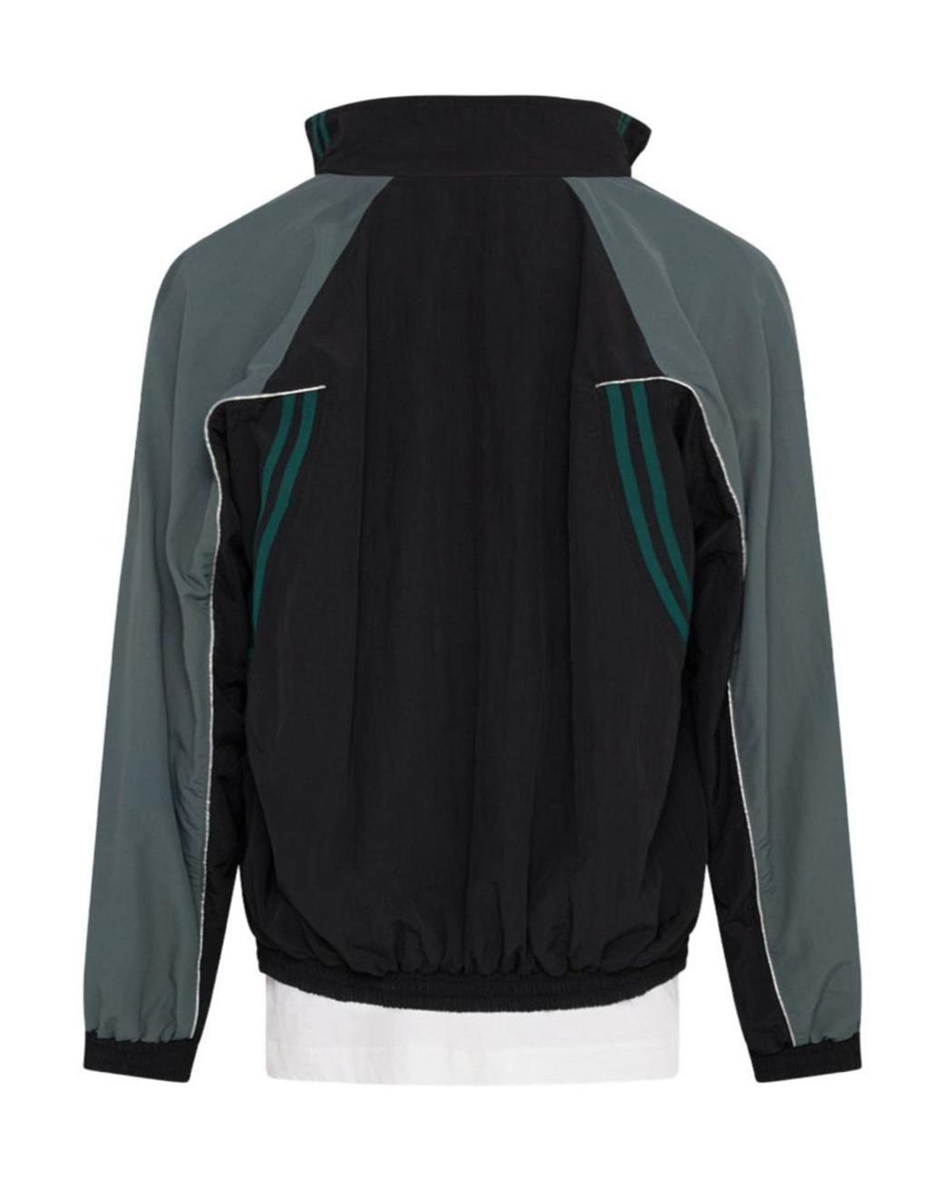 Martine Rose Black Logo Embroidered Zip-Up Jacket for men