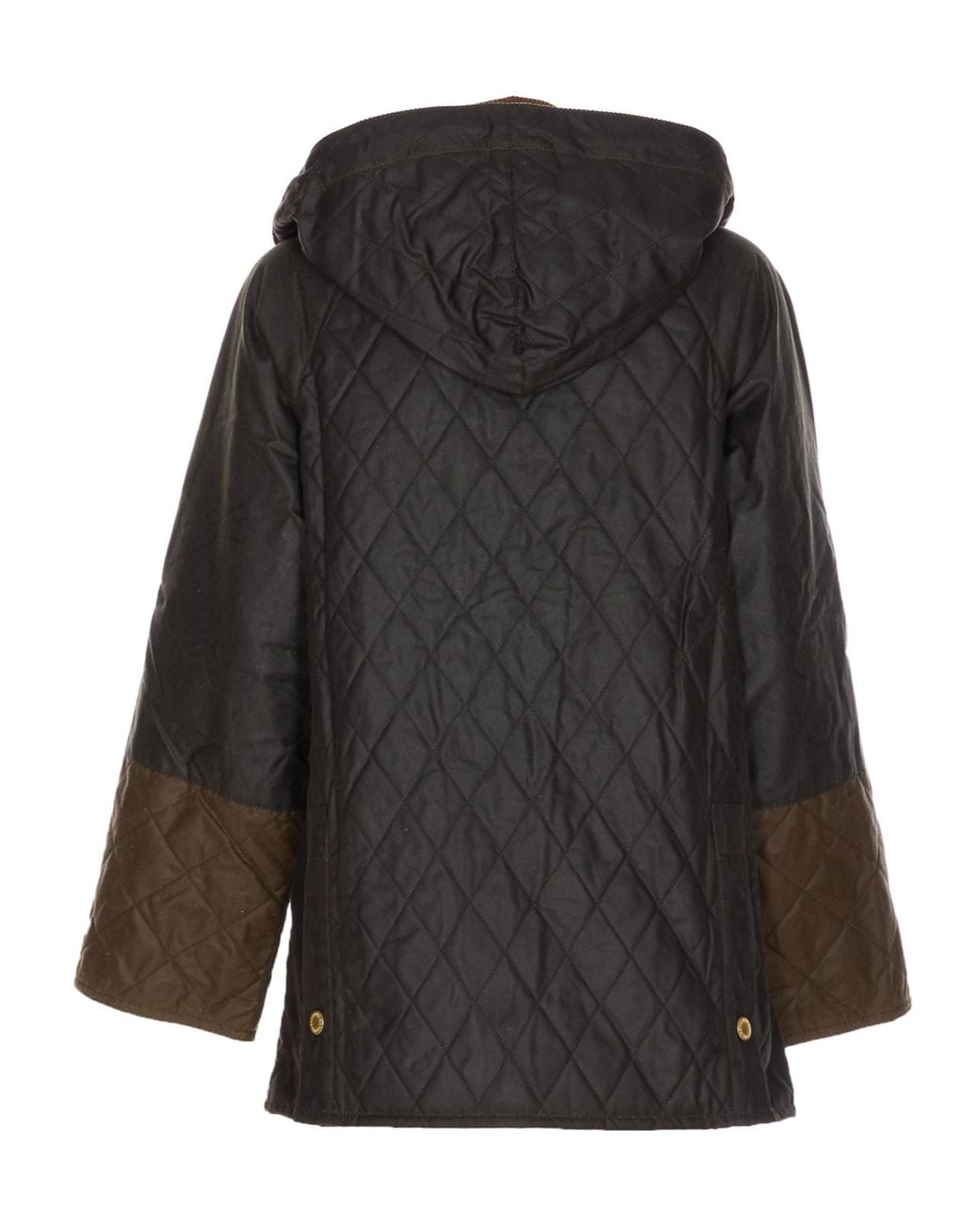 Barbour Black Panelled Waxed Parka