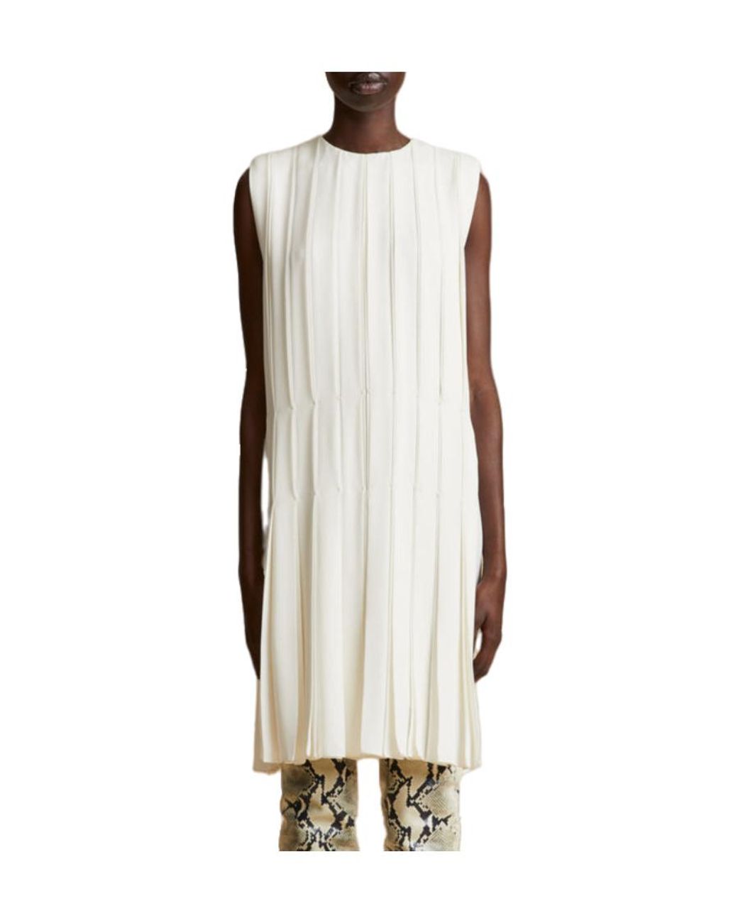 Khaite Multicolor The Blaz Pleated Silk Minidress