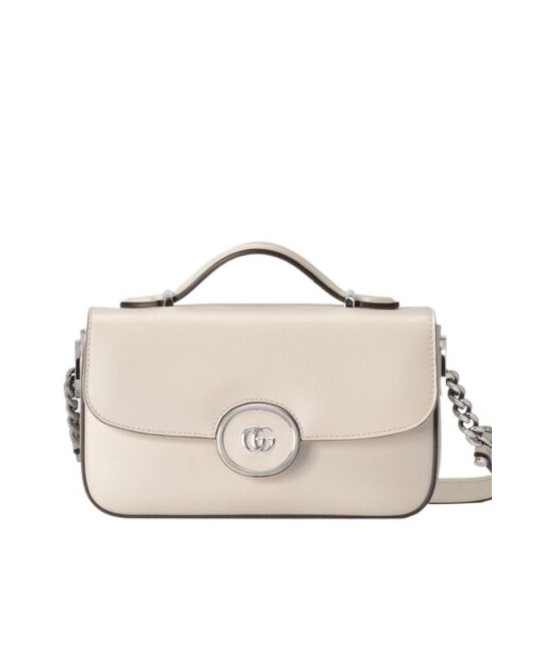 Gucci Natural Double G Logo Mini Shoulder Bag