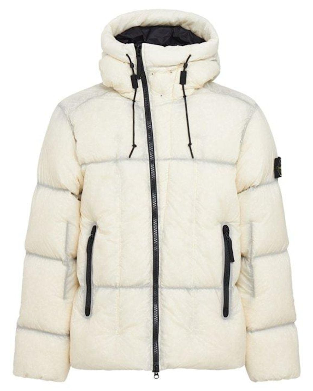 Stone Island Natural Nylon Down Jacket for men