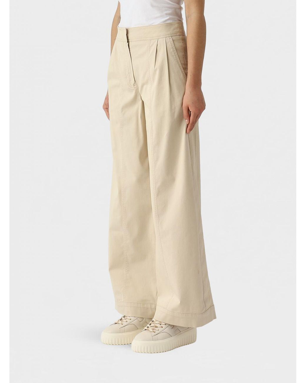 Max Mara Natural Wide Leg Casual Pants